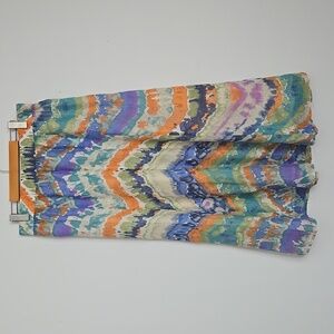 Silk Blend Watercolour Skirt Size Medium